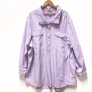 Duluth Trading Sol Survivor Sun Protection Tunic Top Womens 3X Purple UPF Hiking